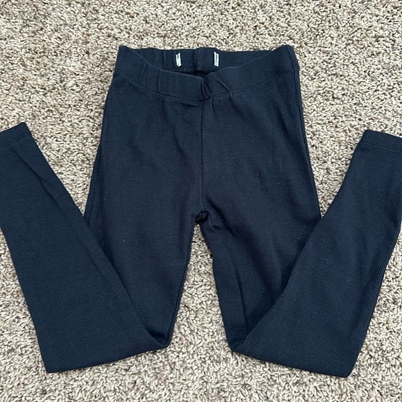 good condition kids ribbed black leggings - Picture 1 of 4